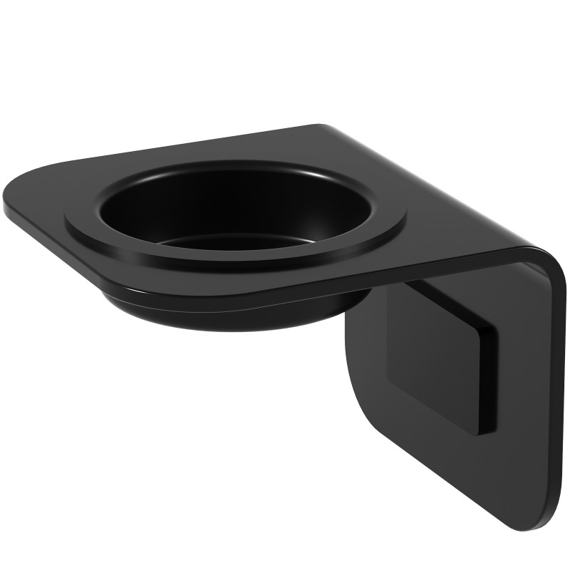Terarijné magnetické krmítko s miskami 8 × 8 × 6,2 cm – čierne