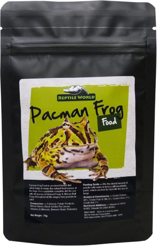 Krmivo pre žaby rohatky Pacman Frog – kompletná výživa pre zdravý rast a vitalitu obojživelníkov