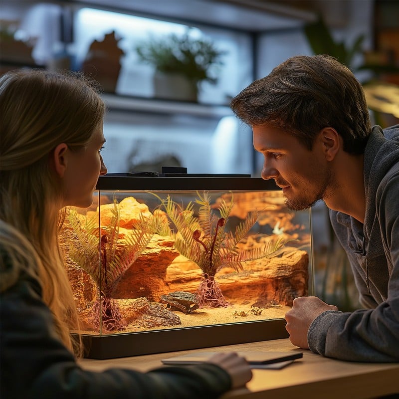 Velká umělá rostlina do terária - Kapradina 40×14×41 cm