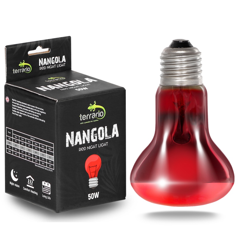 Terrario Nangola Red Night Light – infračervená topná žárovka do terária - Varianty: 50W