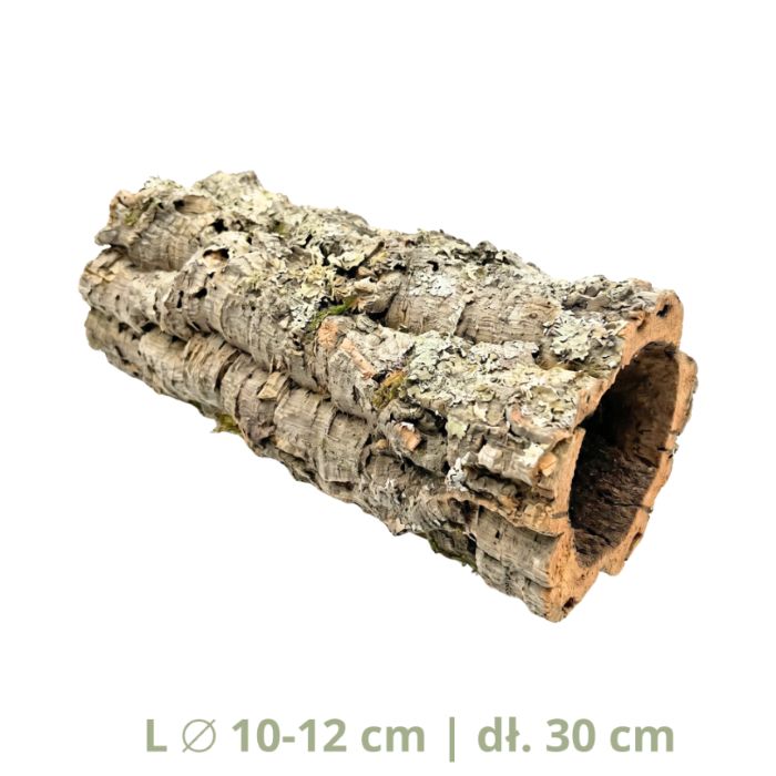 BioCork Tube – korková tuba do terária - Varianty: M – ⌀ 8–10 cm / dĺžka 20 cm