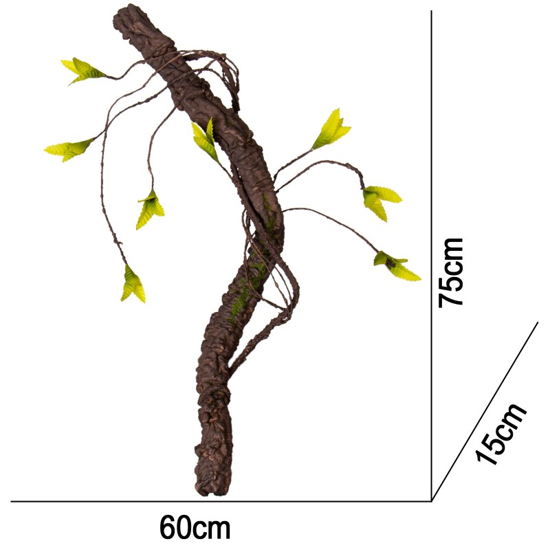 Umelá vetva s listami do terária Terrario – 75 cm