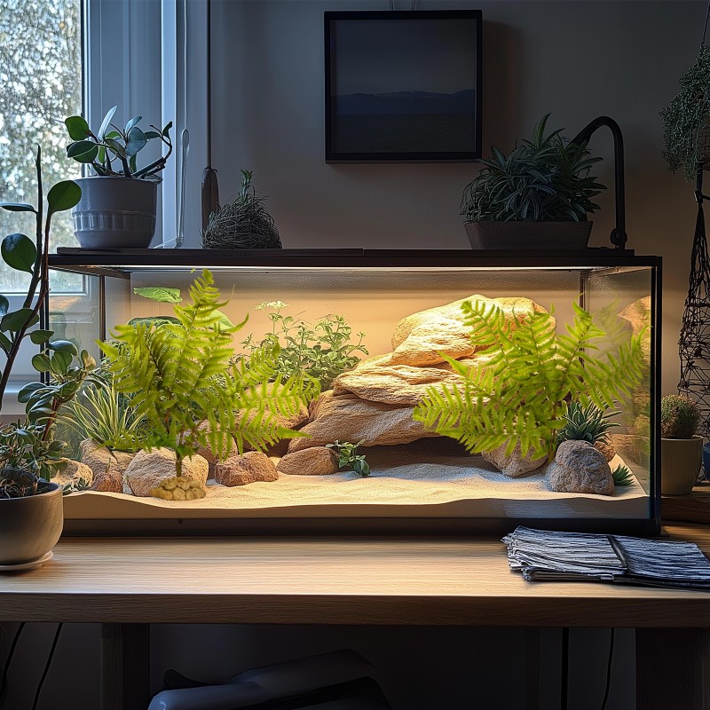 Umelá papraď do terária Terrario – 32 × 15 × 32 cm