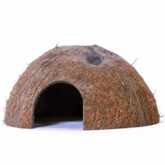 Prírodný kokosový úkryt do terária Terrario CocoCave L – polovičný kokos