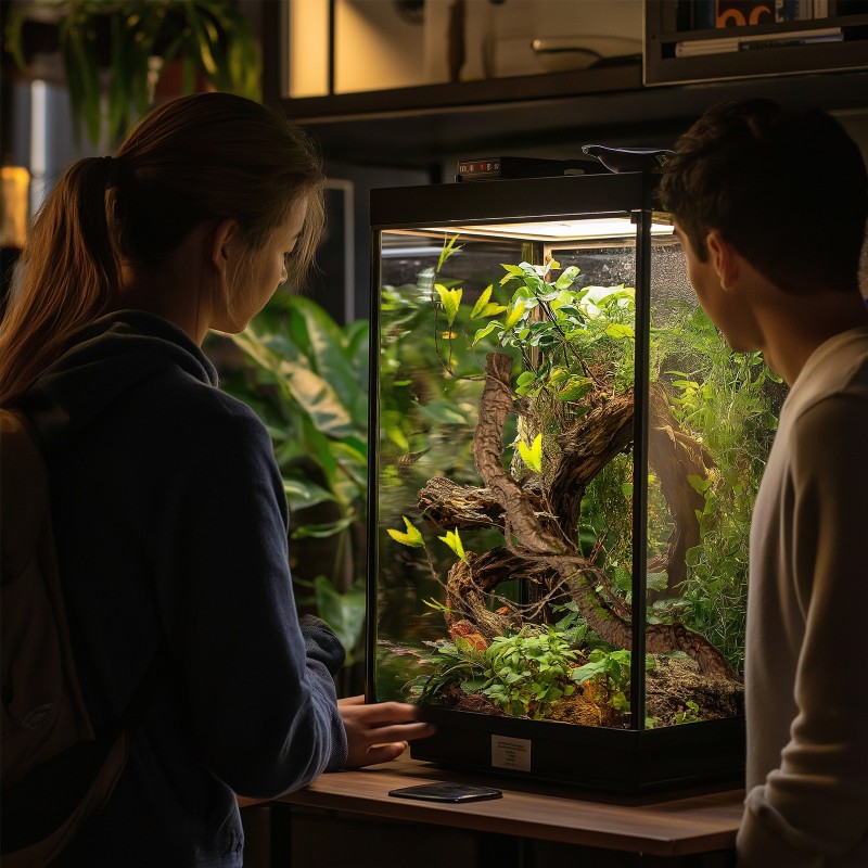 Umelá vetva s listami do terária Terrario – 75 cm